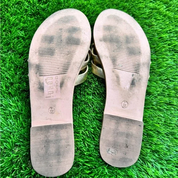 PRETTYLITTLETHING GOLD PLATTED MULE SANDAL - Picture 5 of 7